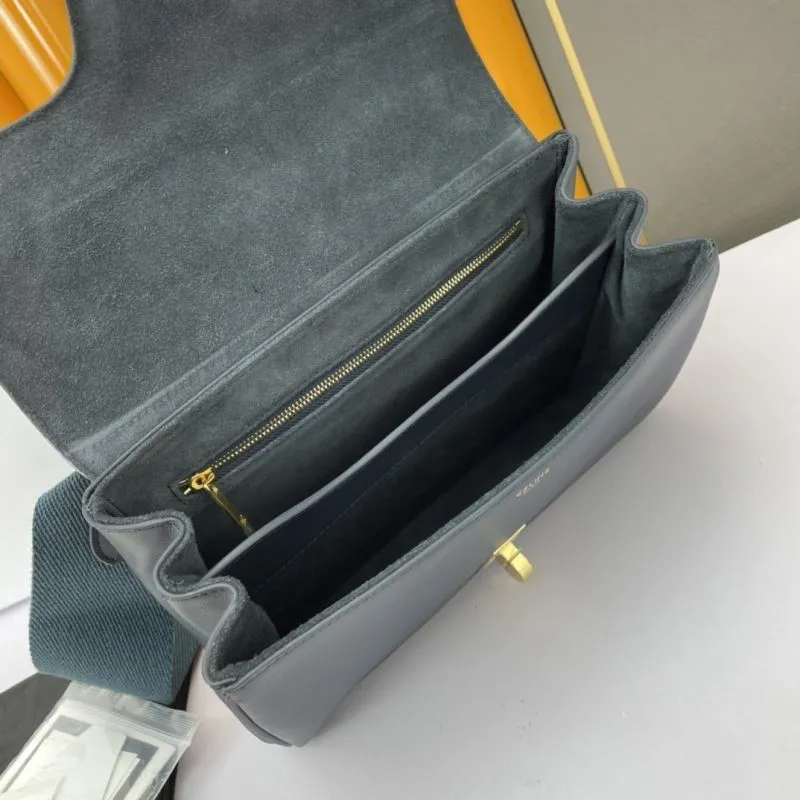 Celine Dark Gray Satchel Bag 587 - Image 7