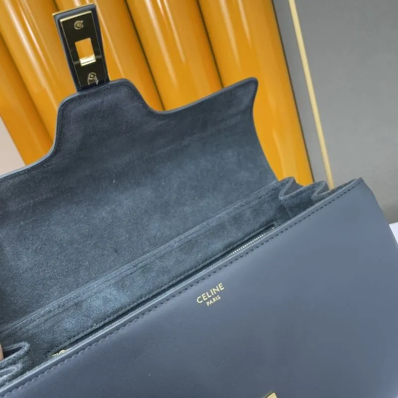 Celine Dark Gray Satchel Bag 587 - Image 8