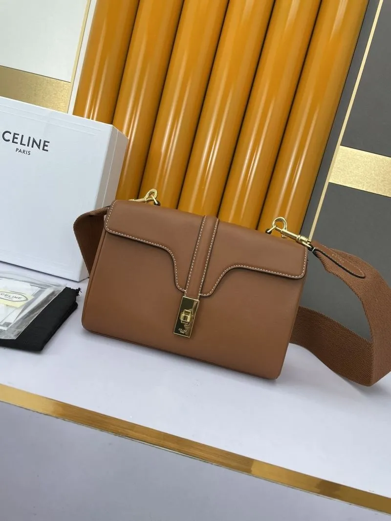Celine Brown Satchel Crossbody Bag 588