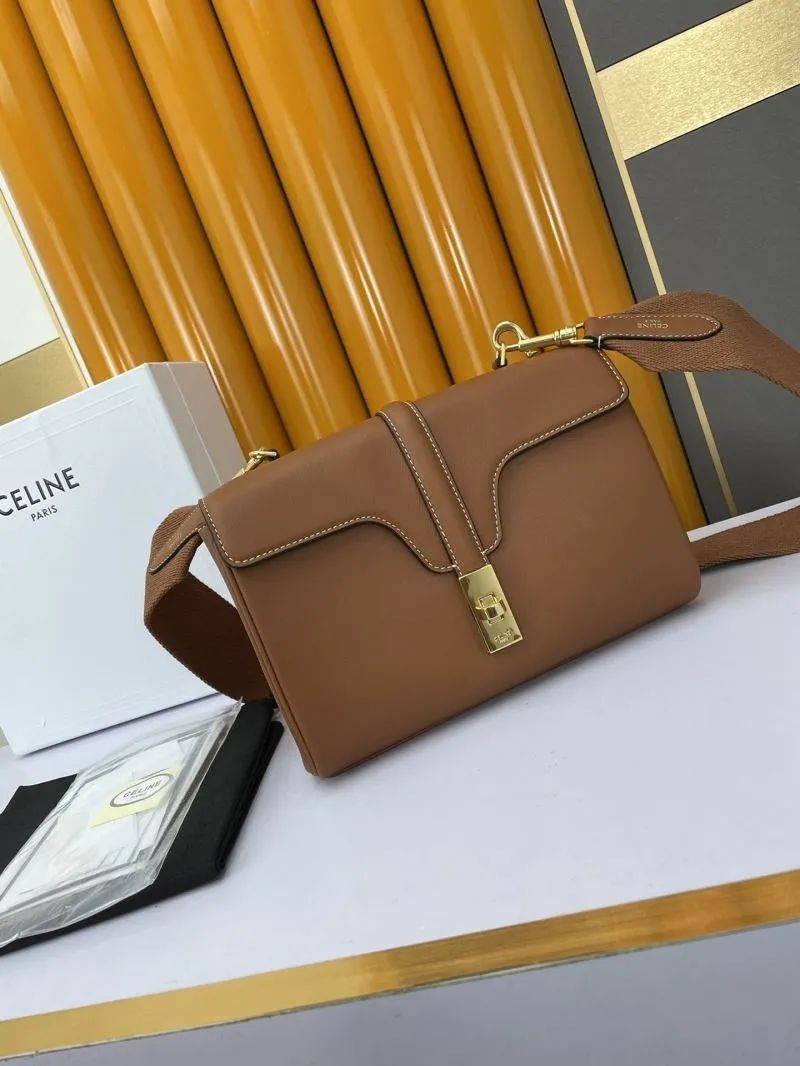 Alternative view of Celine Brown Satchel Crossbody Bag 588