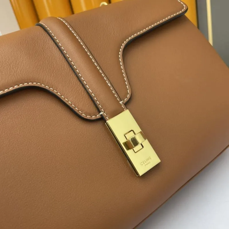 Celine Brown Satchel Crossbody Bag 588 - Image 5