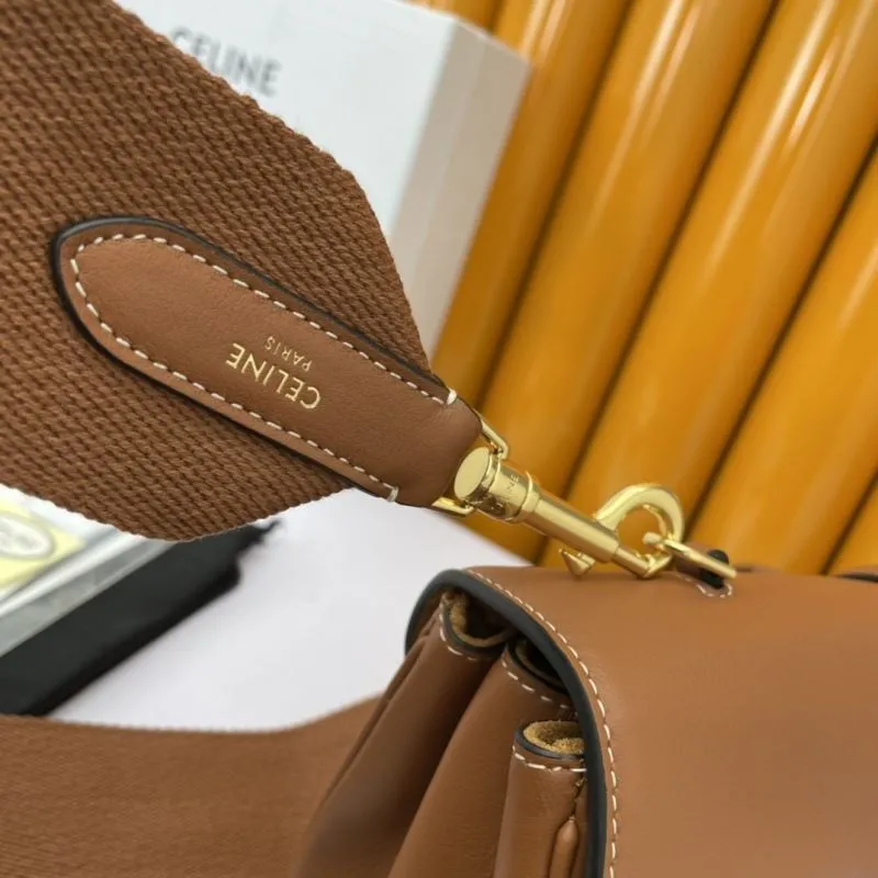 Celine Brown Satchel Crossbody Bag 588 - Image 6