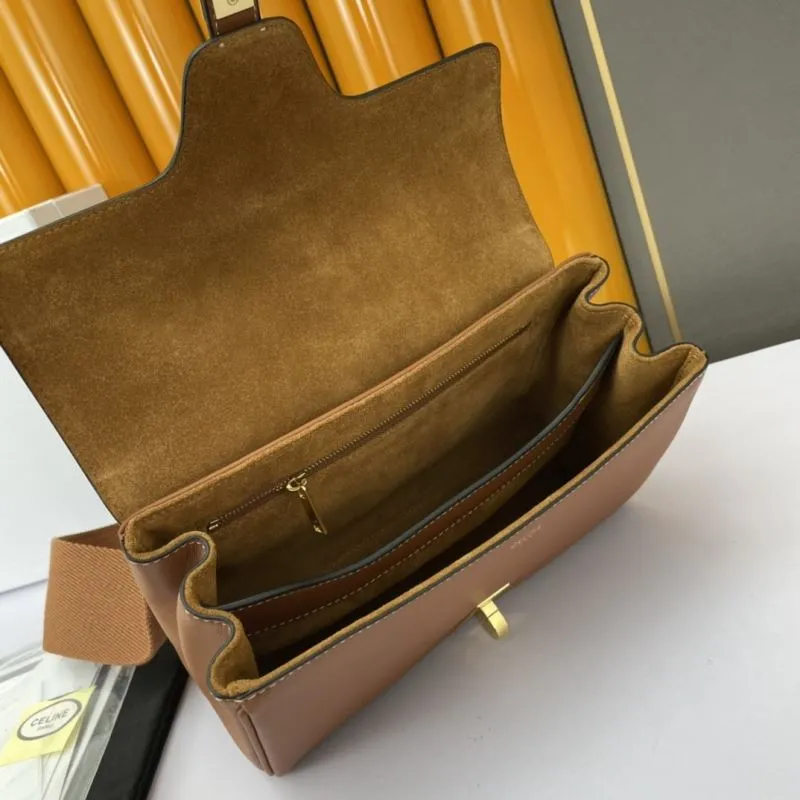 Celine Brown Satchel Crossbody Bag 588 - Image 7