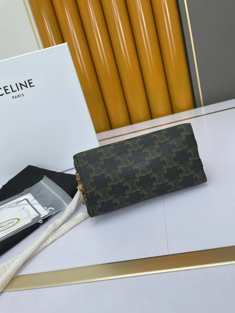 Celine Dark Brown Monogram Crossbody Satchel Bag 590 - Image 4