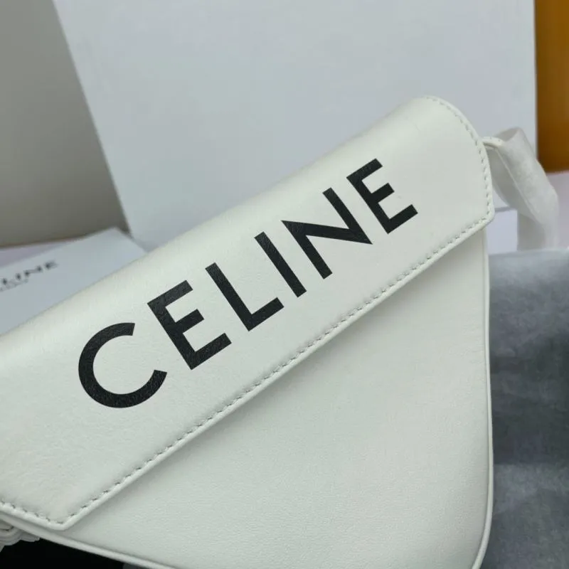 Celine White Triangle Crossbody Bag 591 - Image 4