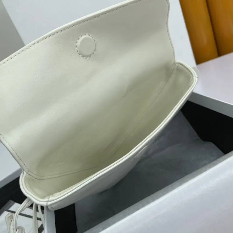 Celine White Triangle Crossbody Bag 591 - Image 6
