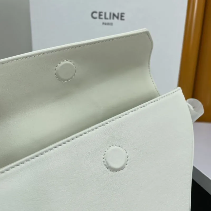 Celine White Triangle Crossbody Bag 591 - Image 7