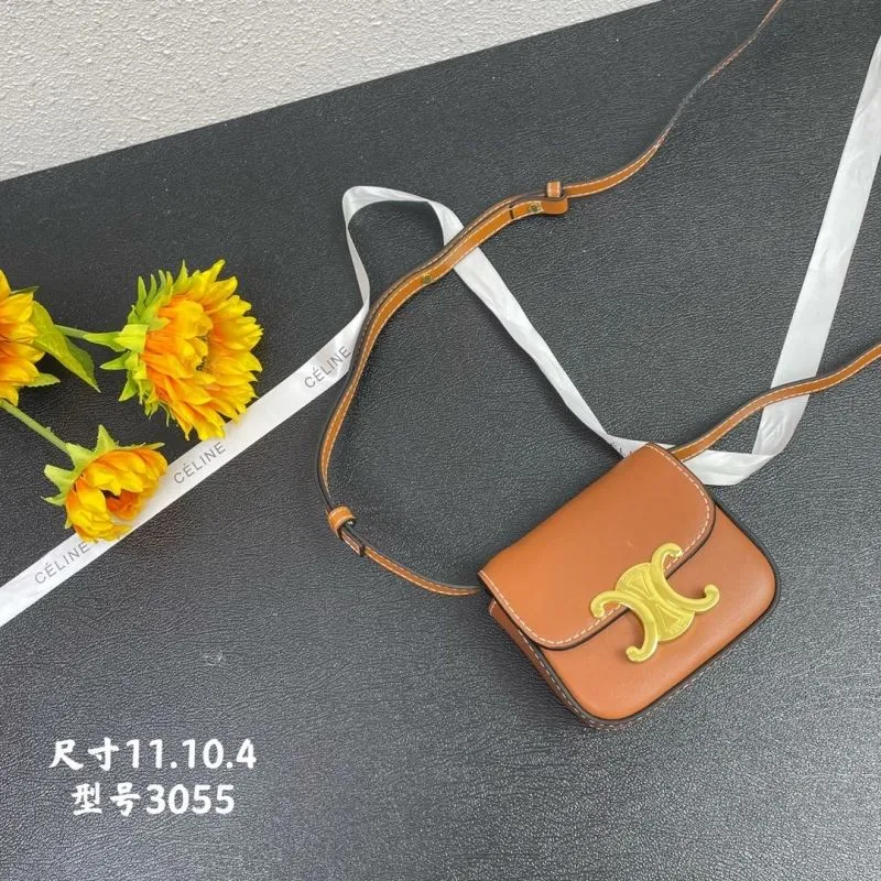 Alternative view of Celine Brown Mini Satchel Bag Model 3055