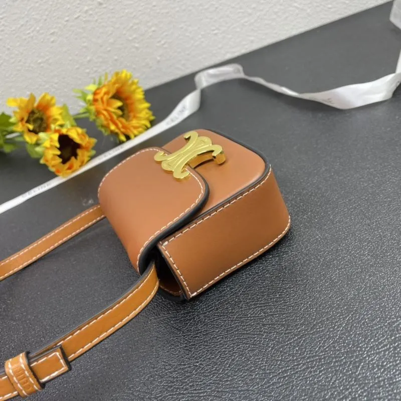 Celine Brown Mini Satchel Bag Model 3055 - Image 5