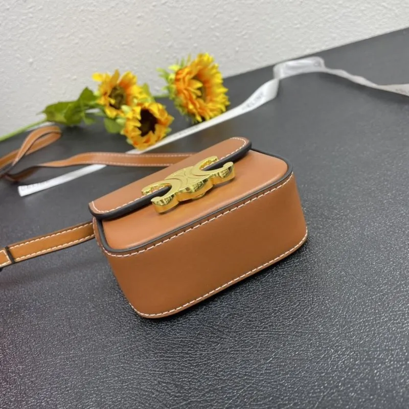Celine Brown Mini Satchel Bag Model 3055 - Image 6