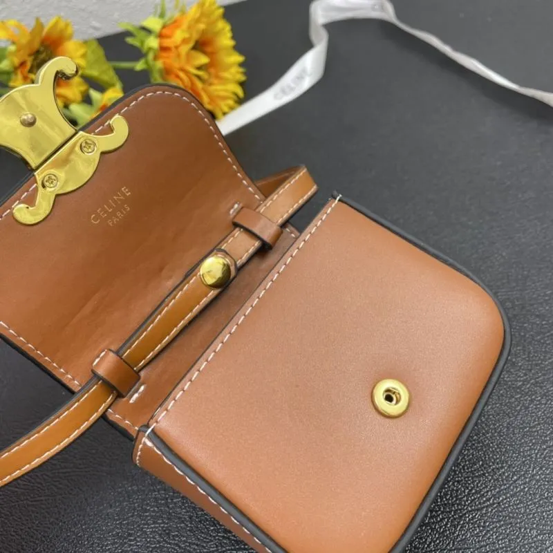 Celine Brown Mini Satchel Bag Model 3055 - Image 7