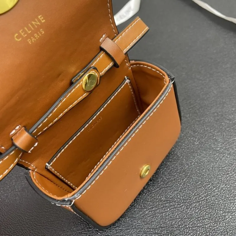 Celine Brown Mini Satchel Bag Model 3055 - Image 8