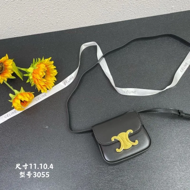 Alternative view of Celine Black Mini Crossbody Bag Model 3055