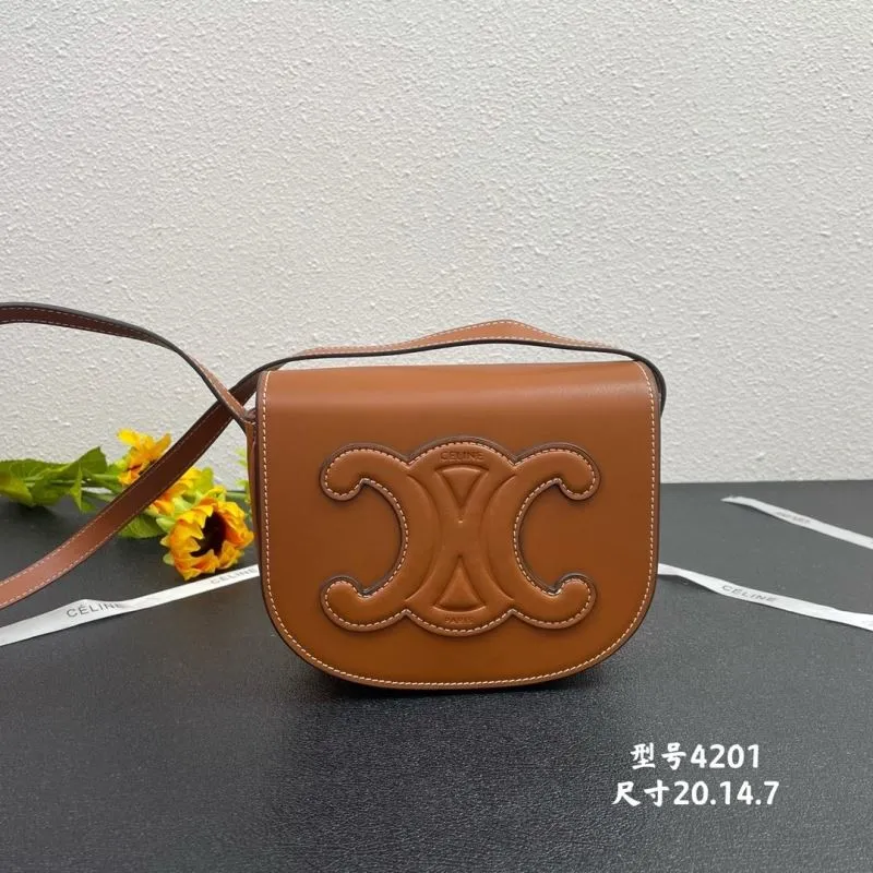 Celine Brown Saddle Crossbody Bag Model 4201