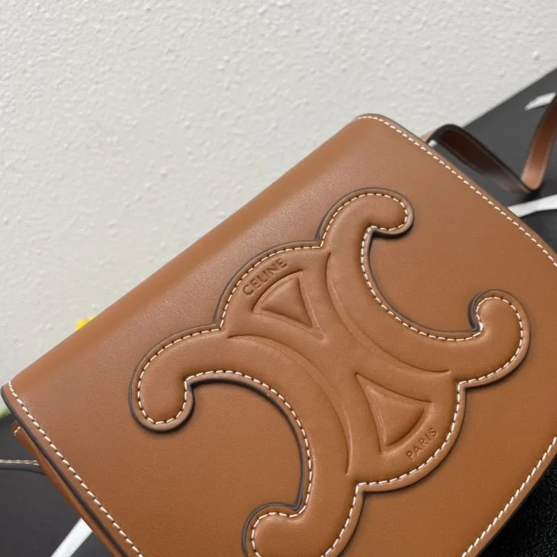 Celine Brown Saddle Crossbody Bag Model 4201 - Image 4