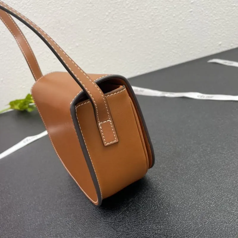 Celine Brown Saddle Crossbody Bag Model 4201 - Image 5