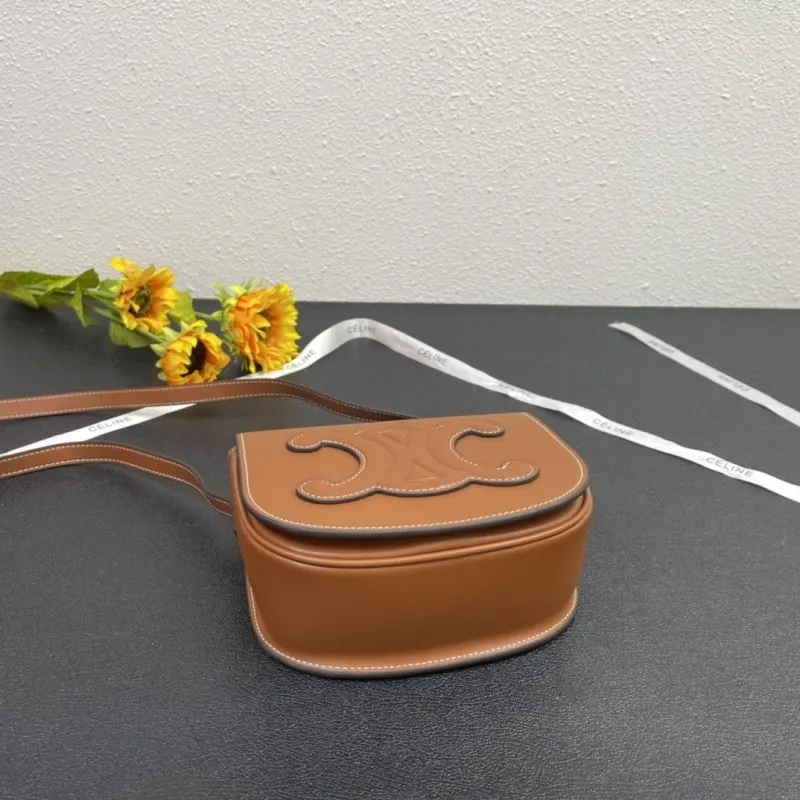 Celine Brown Saddle Crossbody Bag Model 4201 - Image 7