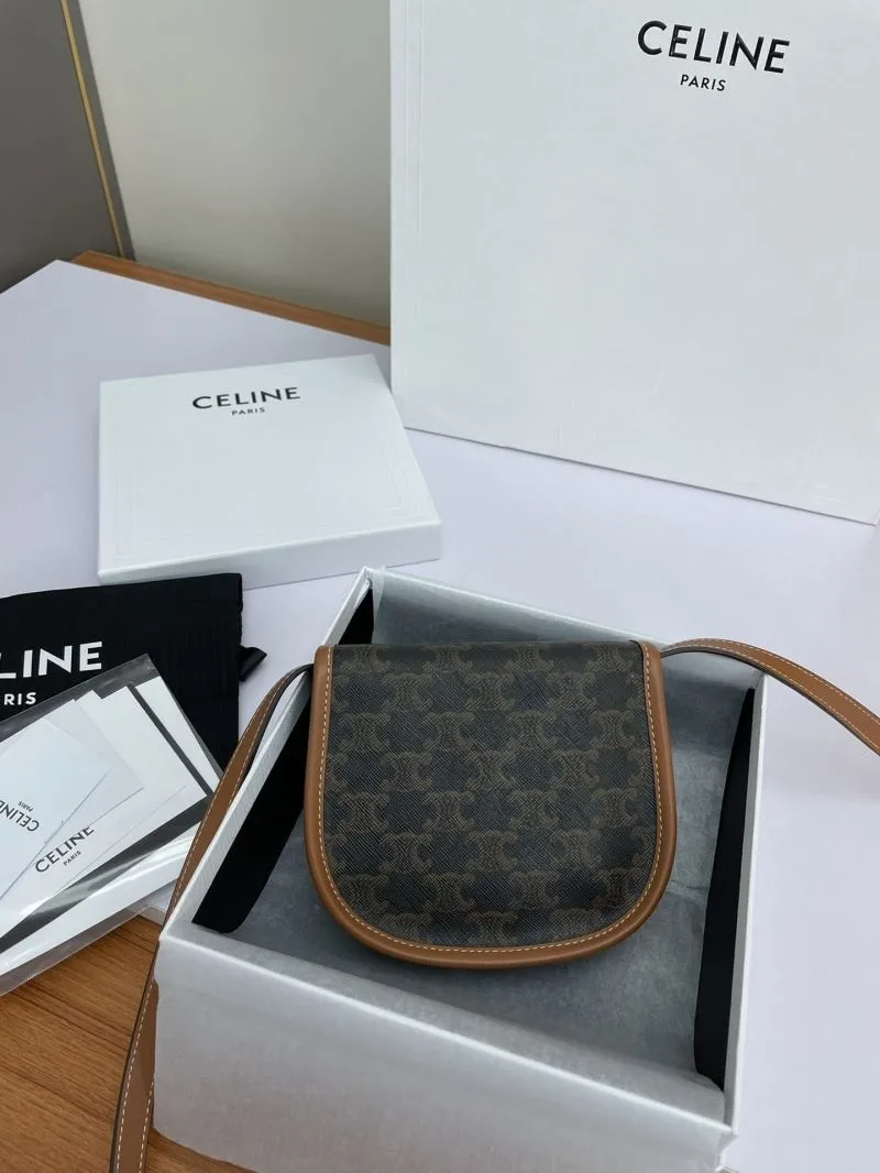 Alternative view of Celine Brown Monogram Saddle Crossbody Bag 599