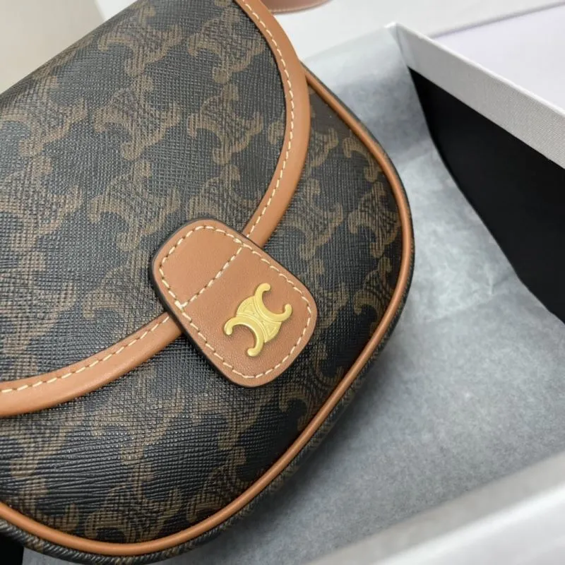 Celine Brown Monogram Saddle Crossbody Bag 599 - Image 4