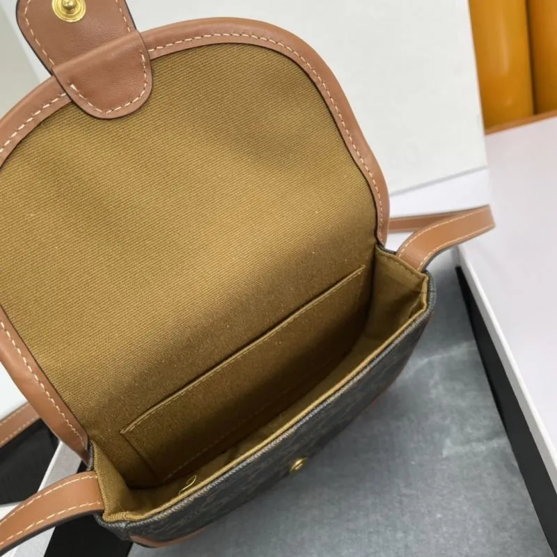 Celine Brown Monogram Saddle Crossbody Bag 599 - Image 7