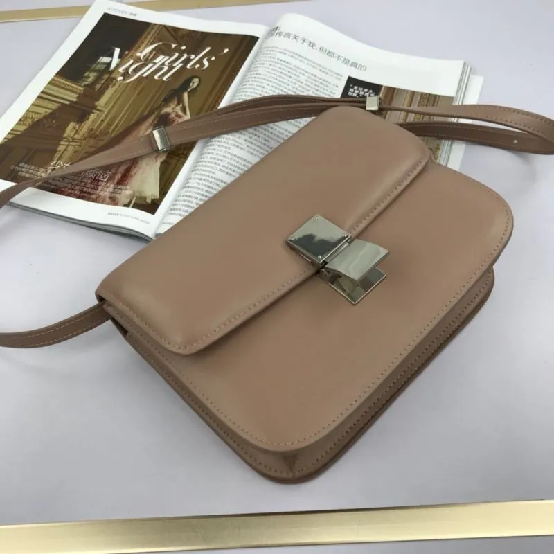 Alternative view of Celine Taupe Leather Crossbody Satchel Bag 601