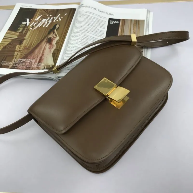 Alternative view of Celine Brown Leather Satchel Bag 603