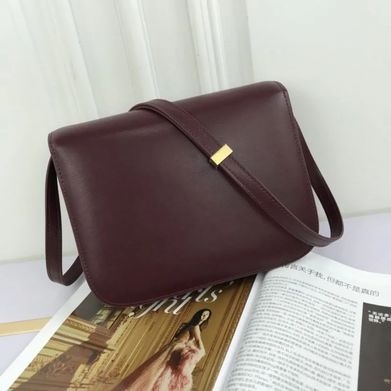 Celine Burgundy Leather Satchel Bag 604 - Image 8