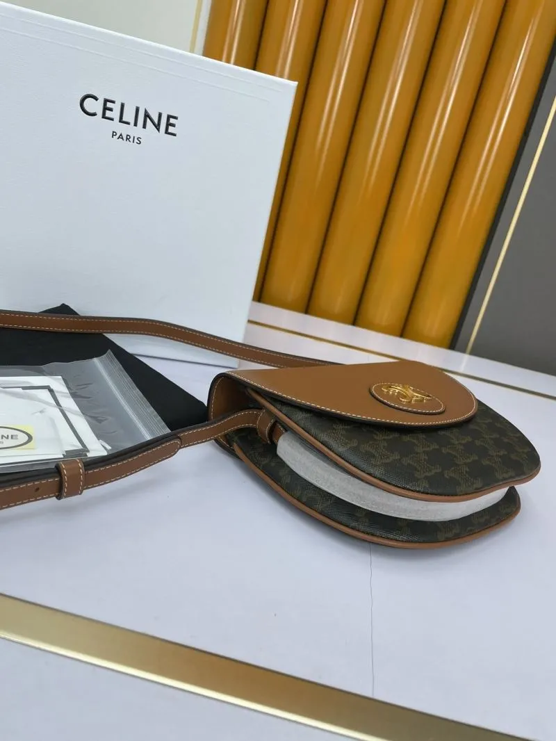 Alternative view of Celine Brown Monogram Crossbody Satchel Bag 605