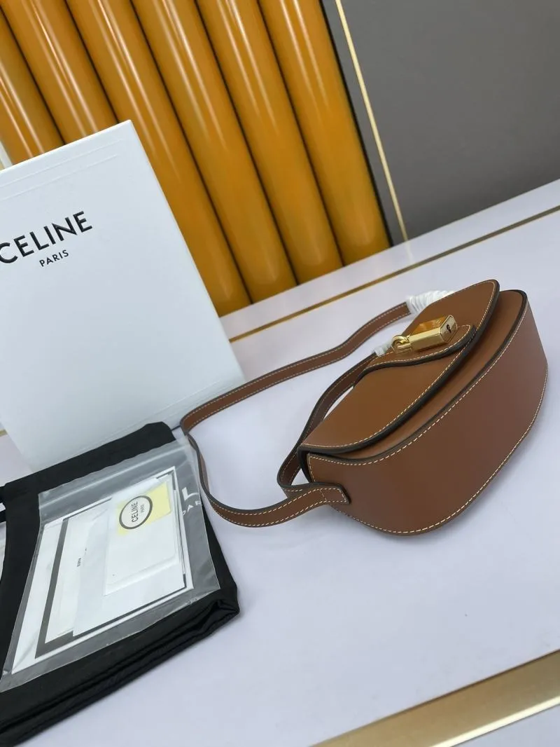 Alternative view of Celine Brown Leather Satchel Bag 610