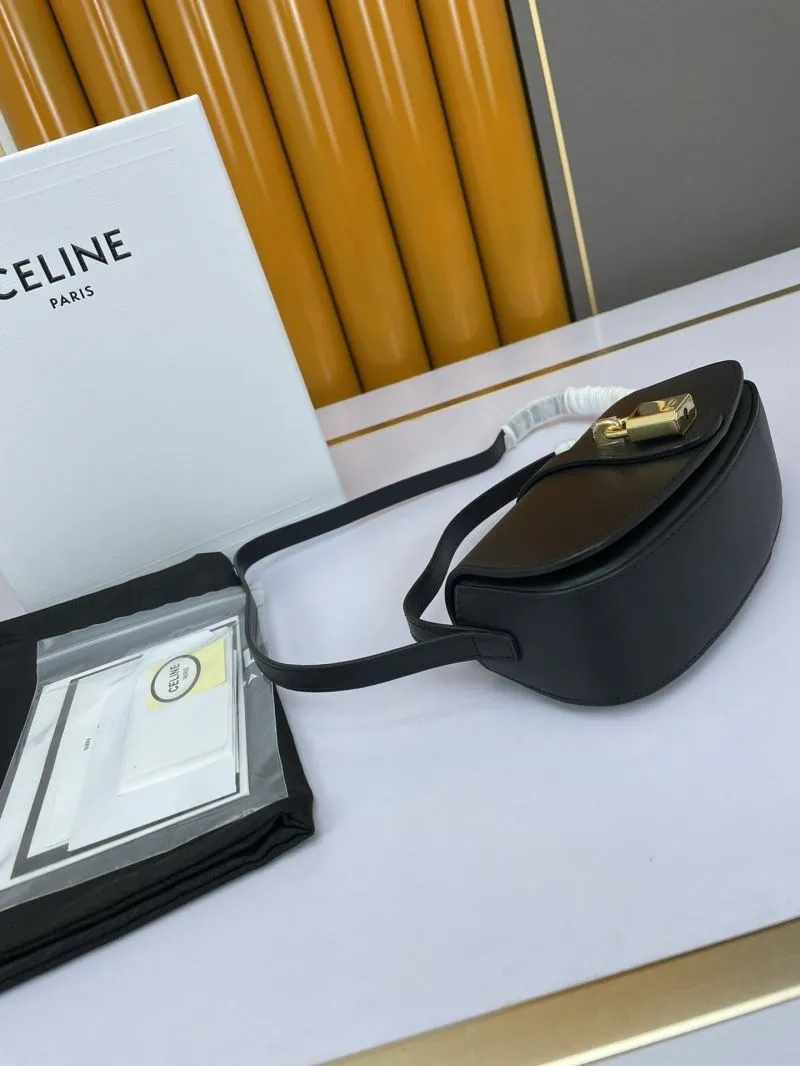 Alternative view of Celine Black Leather Satchel Bag 611