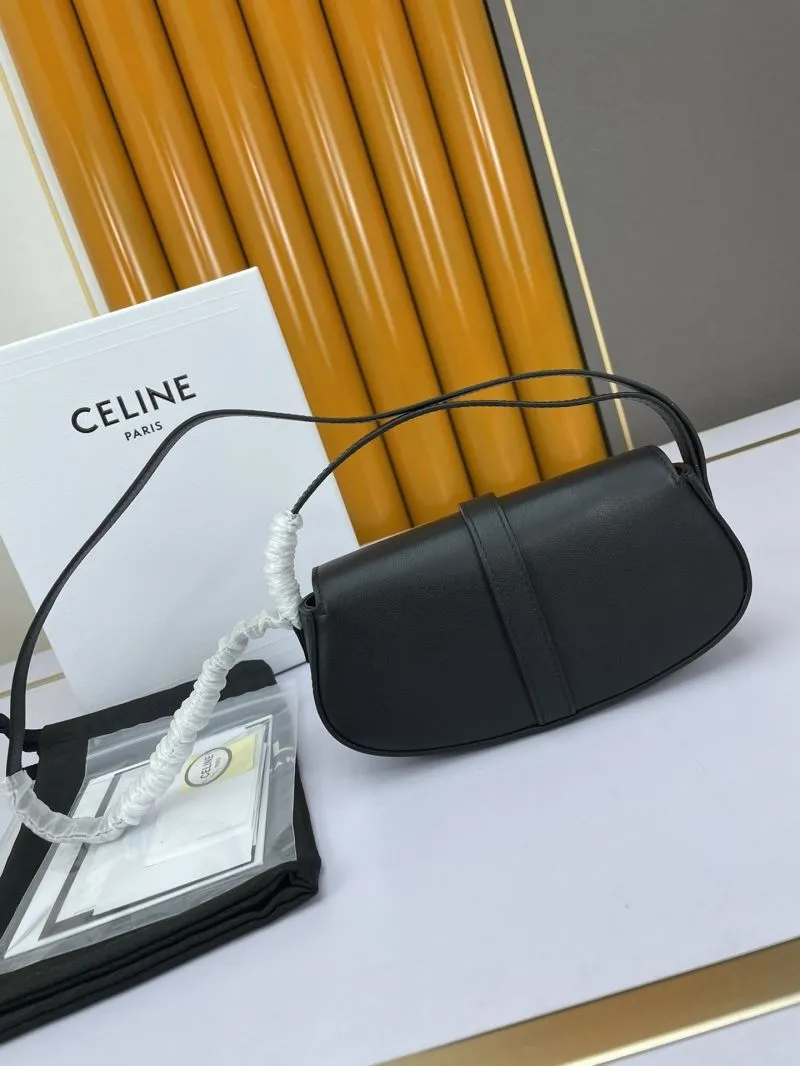 Celine Black Leather Satchel Bag 611 - Image 3