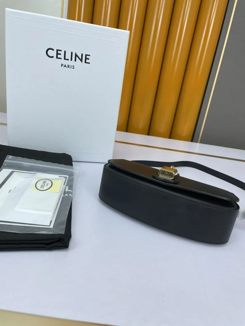 Celine Black Leather Satchel Bag 611 - Image 4