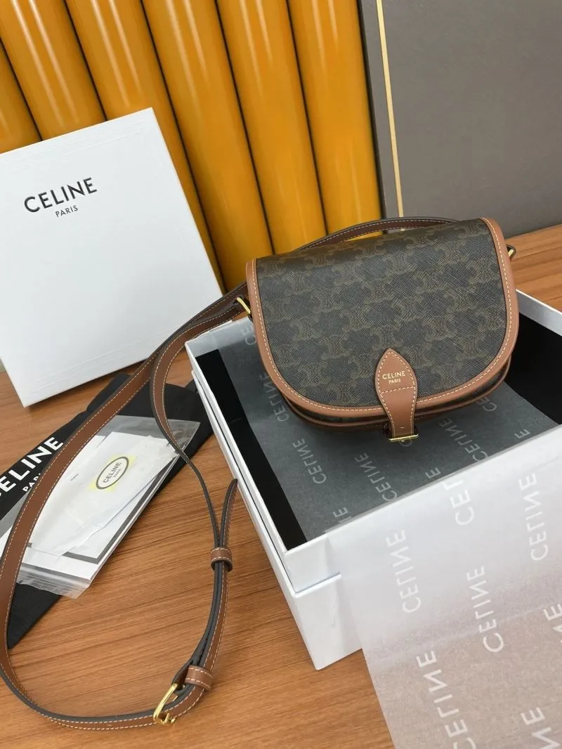 Celine Monogram Crossbody Saddle Bag 612