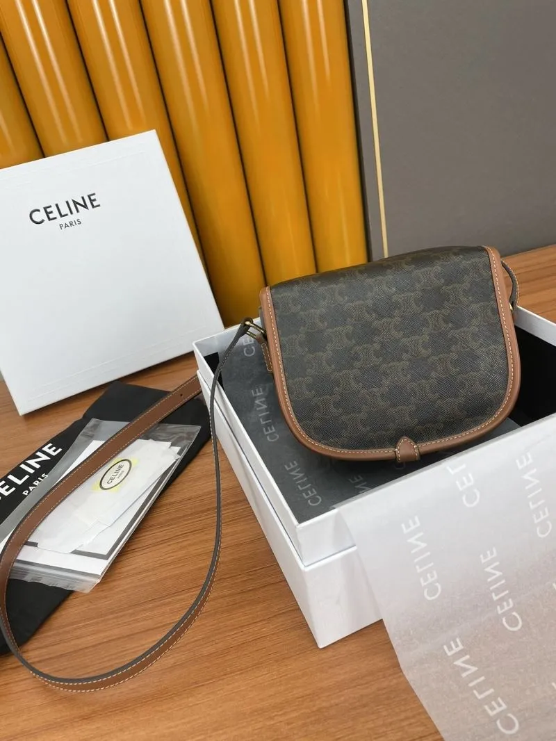 Celine Monogram Crossbody Saddle Bag 612 - Image 3