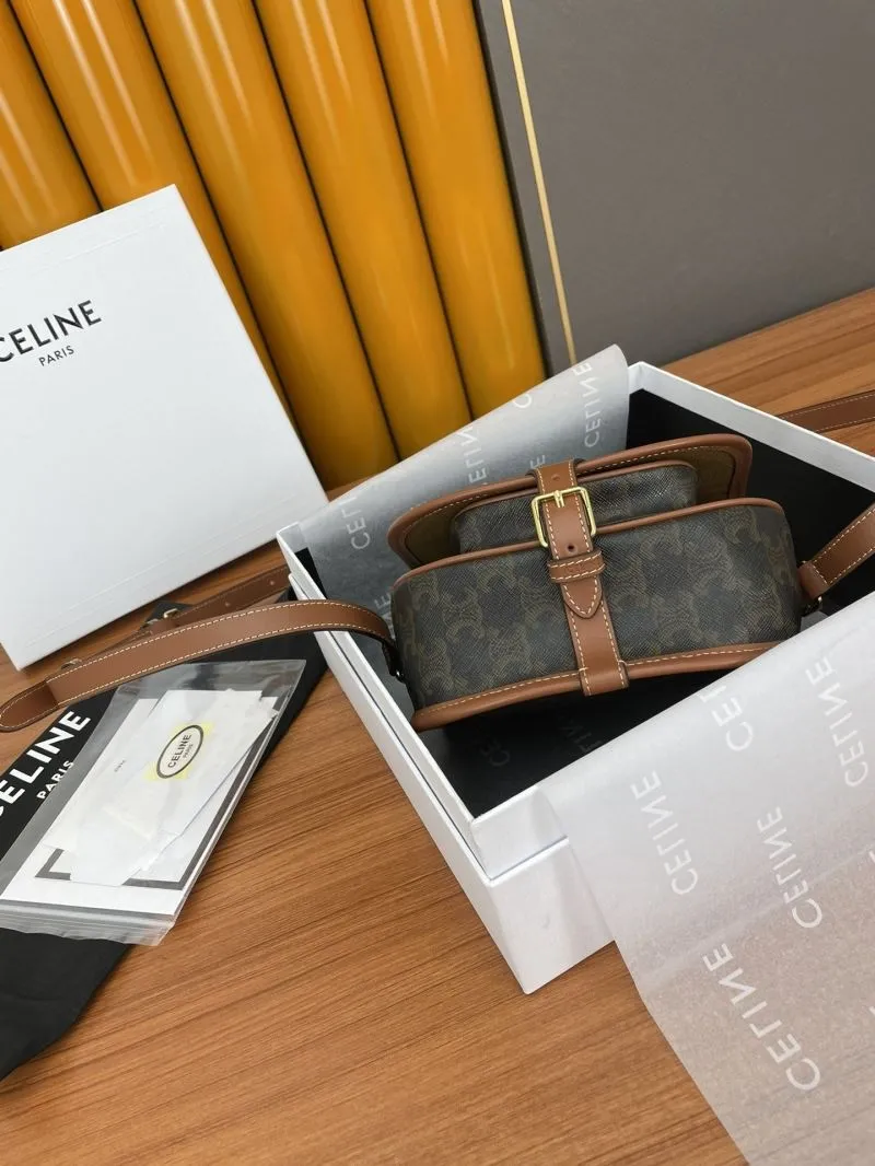 Celine Monogram Crossbody Saddle Bag 612 - Image 4