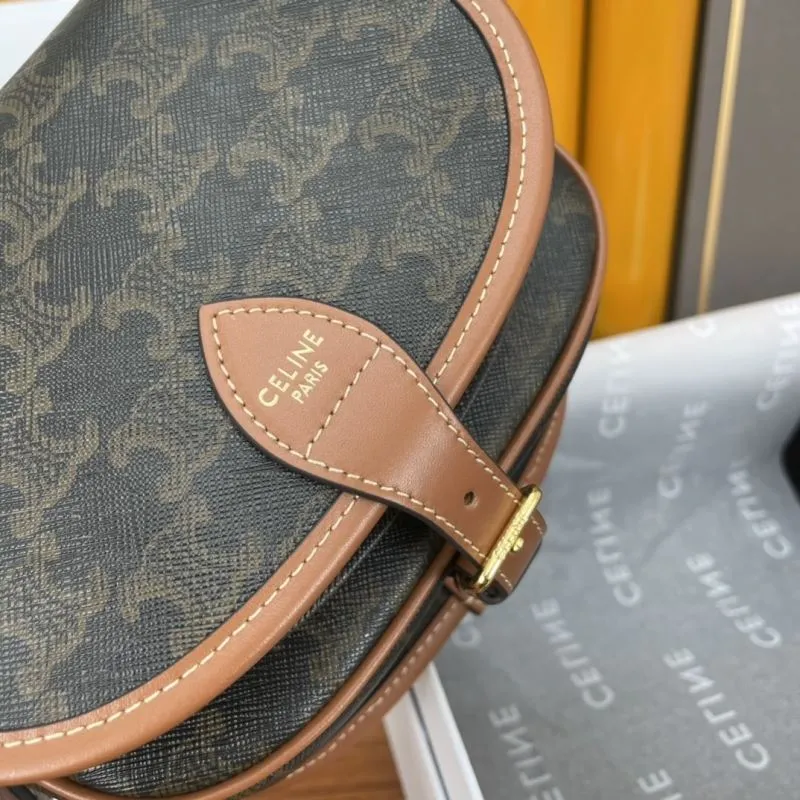 Celine Monogram Crossbody Saddle Bag 612 - Image 5
