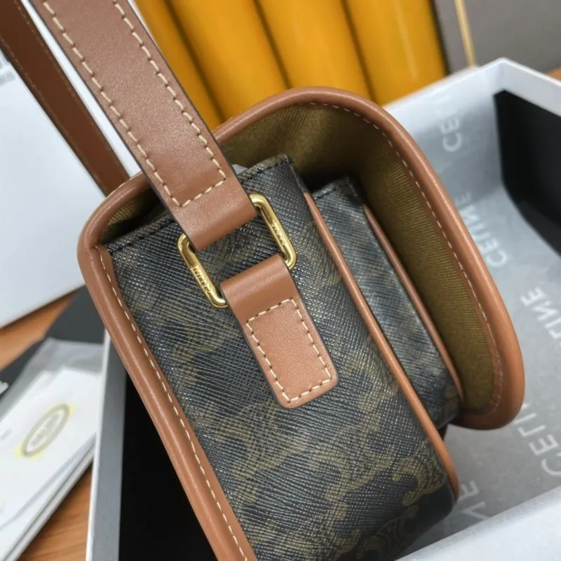 Celine Monogram Crossbody Saddle Bag 612 - Image 6