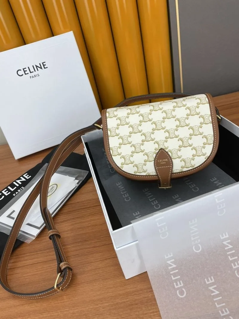 Celine 613 Monogram Saddle Crossbody Bag