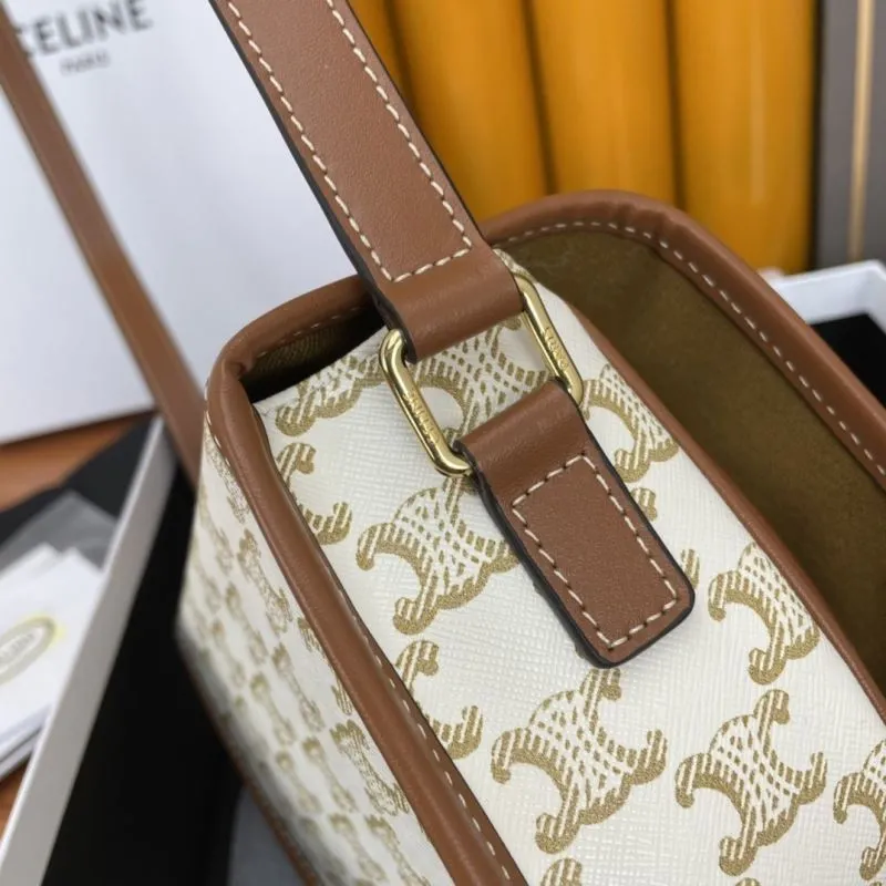 Celine 613 Monogram Saddle Crossbody Bag - Image 6