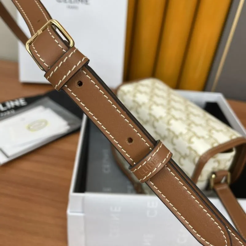 Celine 613 Monogram Saddle Crossbody Bag - Image 7