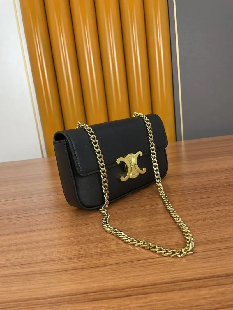 Alternative view of Celine Black Chain Satchel Bag 614