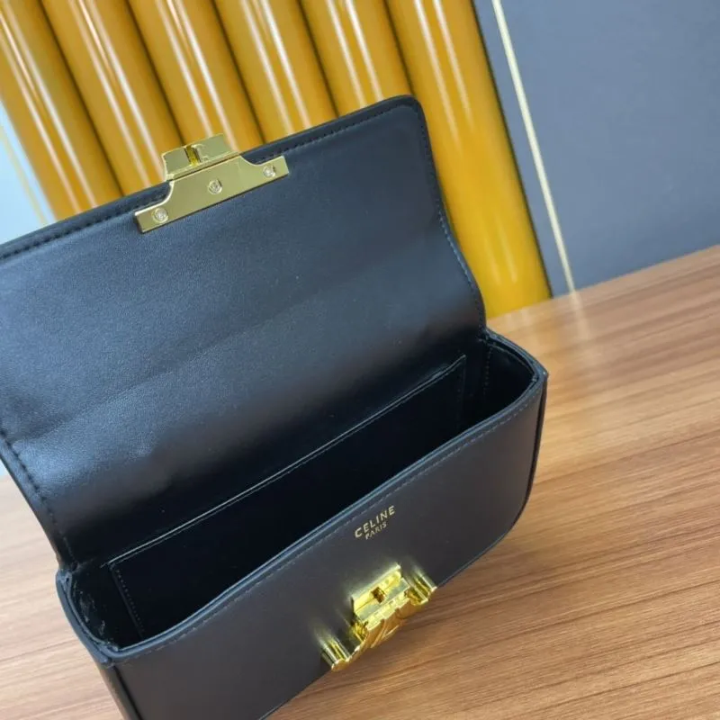 Celine Black Chain Satchel Bag 614 - Image 7