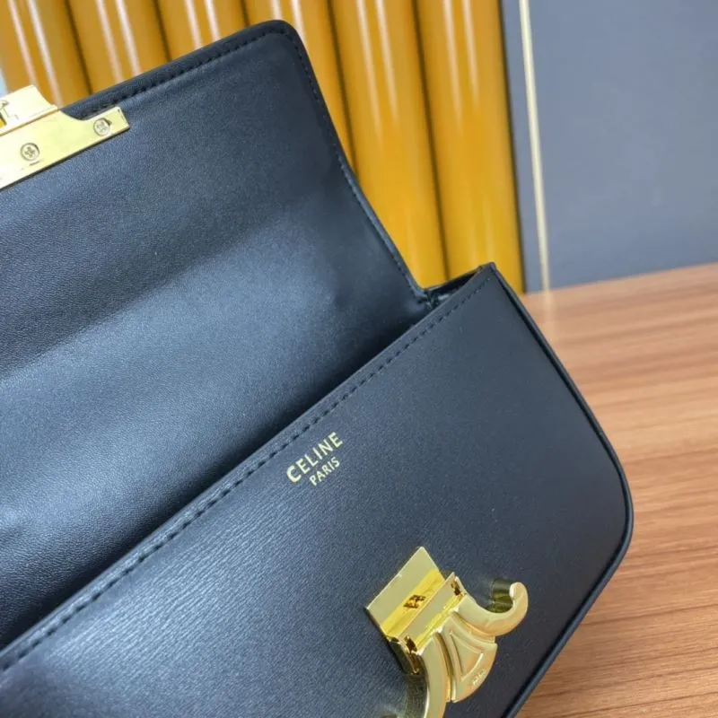 Celine Black Chain Satchel Bag 614 - Image 8