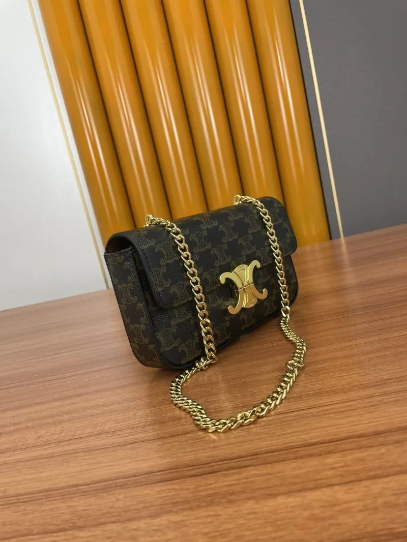 Alternative view of Celine Monogram Chain Satchel Bag 615