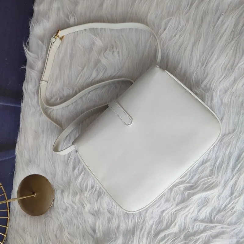 Celine White Satchel Bag 617 - Image 6