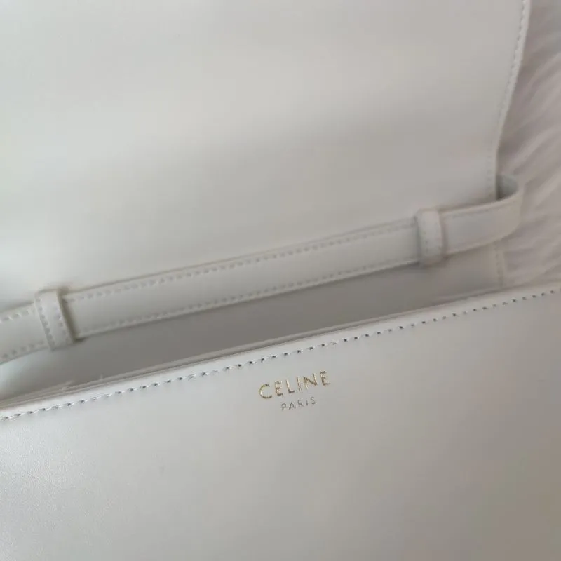 Celine White Satchel Bag 617 - Image 8