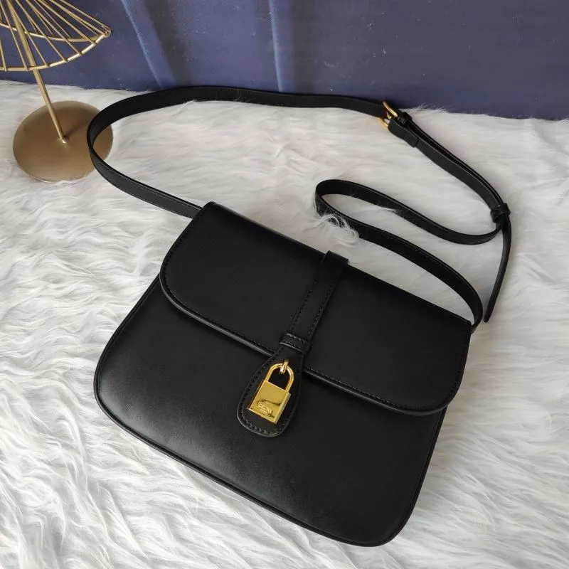 Celine Black Leather Crossbody Satchel Bag - Image 3
