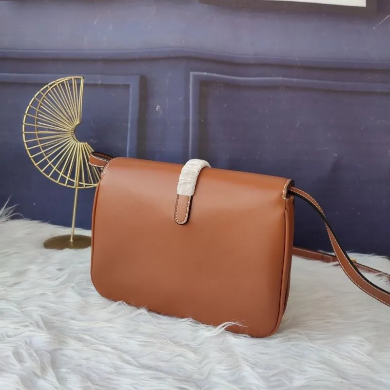 Alternative view of Celine Brown Leather Satchel Crossbody Bag 619
