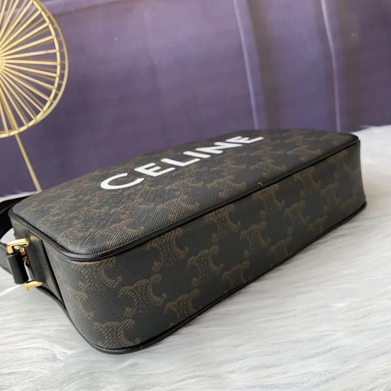Celine Dark Brown Monogram Crossbody Bag 620 - Image 3
