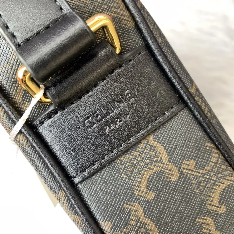 Celine Dark Brown Monogram Crossbody Bag 620 - Image 7